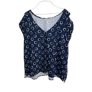 Eloquii Polka Dot V-back Collared Boatneck SZ 22